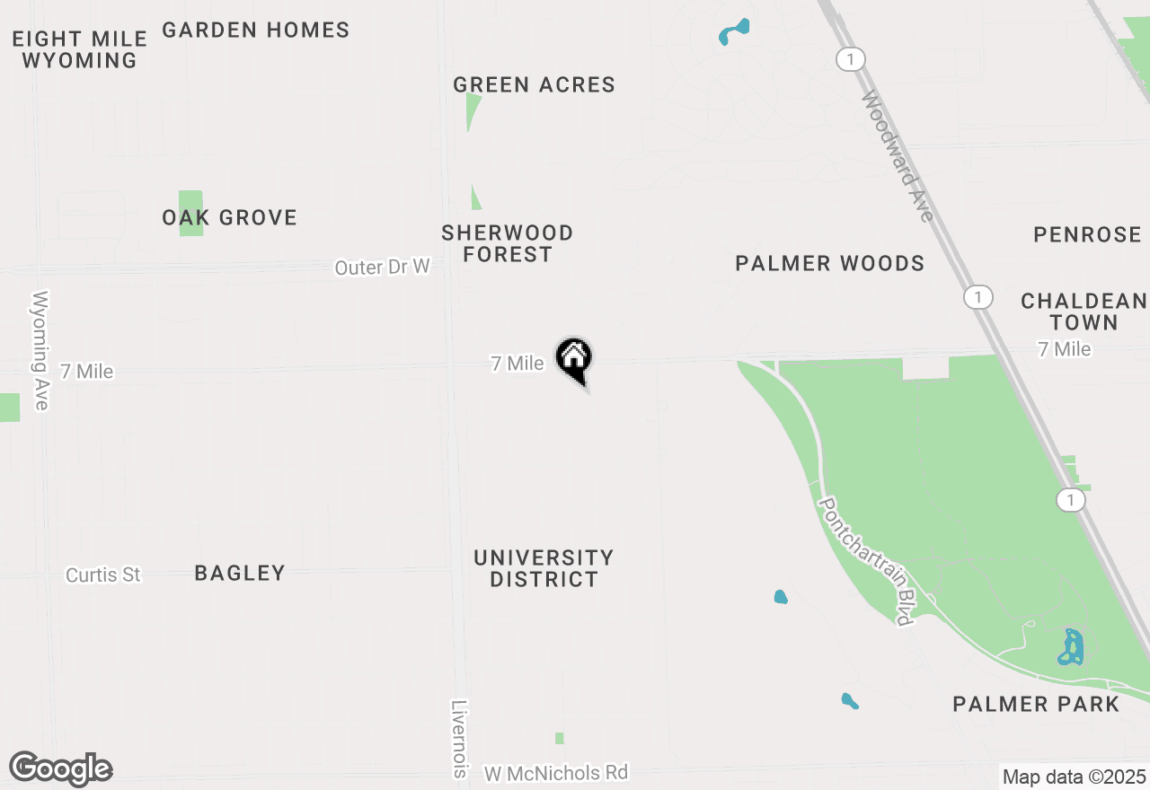 Map of 18974 Fairfield Street, Detroit, MI 48221