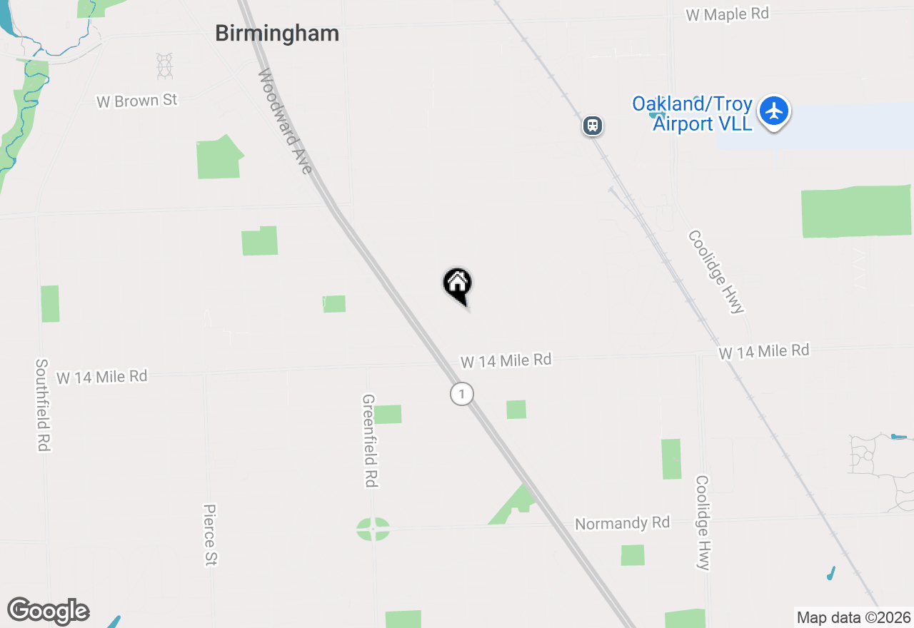 Map of 1623 Taunton Road, Birmingham, MI 48009