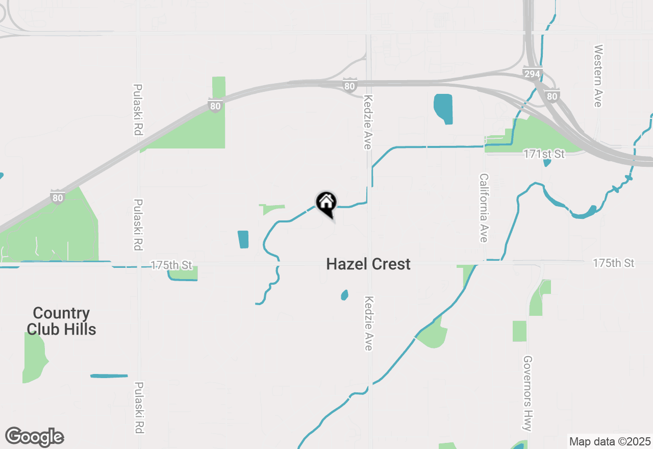 Map of 3311 Hickory Lane, Hazel Crest, IL 60429