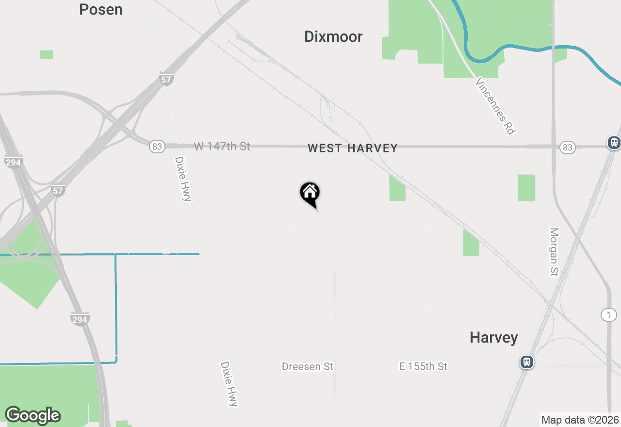 Map of 14921 Lincoln Avenue, Harvey, IL 60426