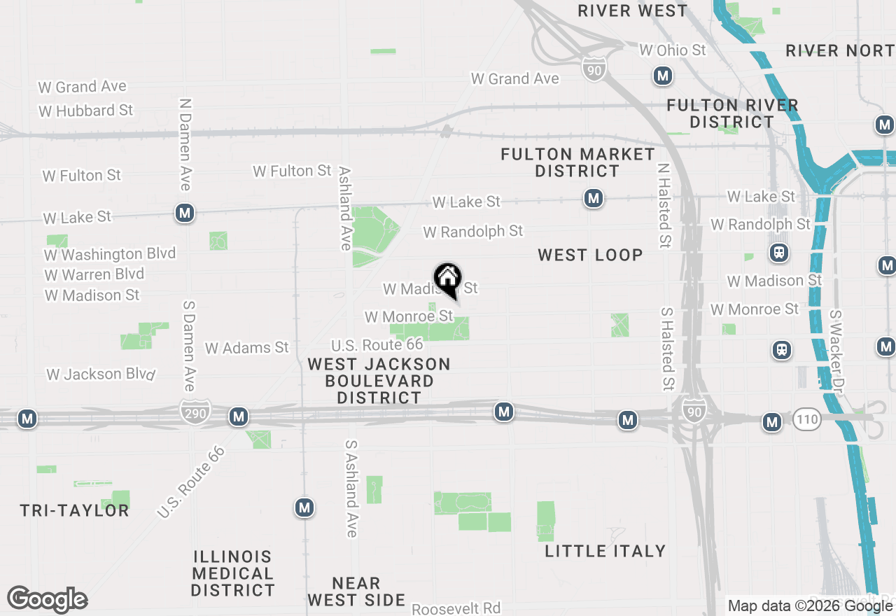 Map of 1330 W Monroe Street #108, Chicago, IL 60607
