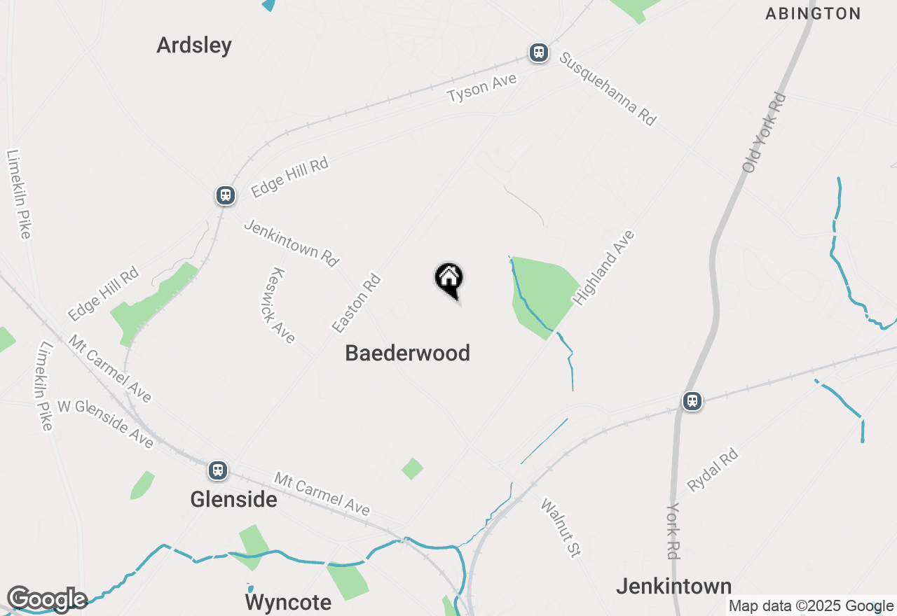 Map of 619 Hillcrest Avenue, Glenside, PA 19038