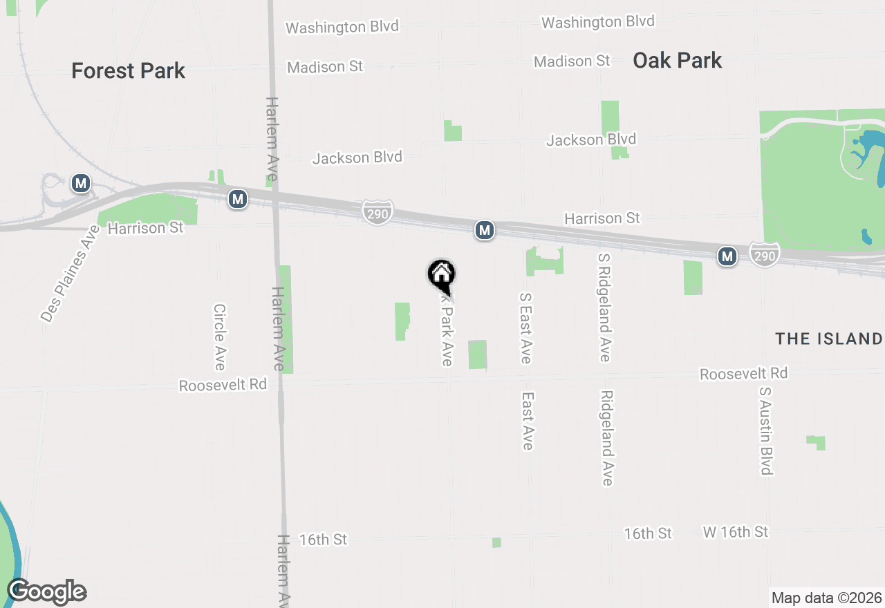 Map of 1101 S Oak Park Avenue, Oak Park, IL 60304