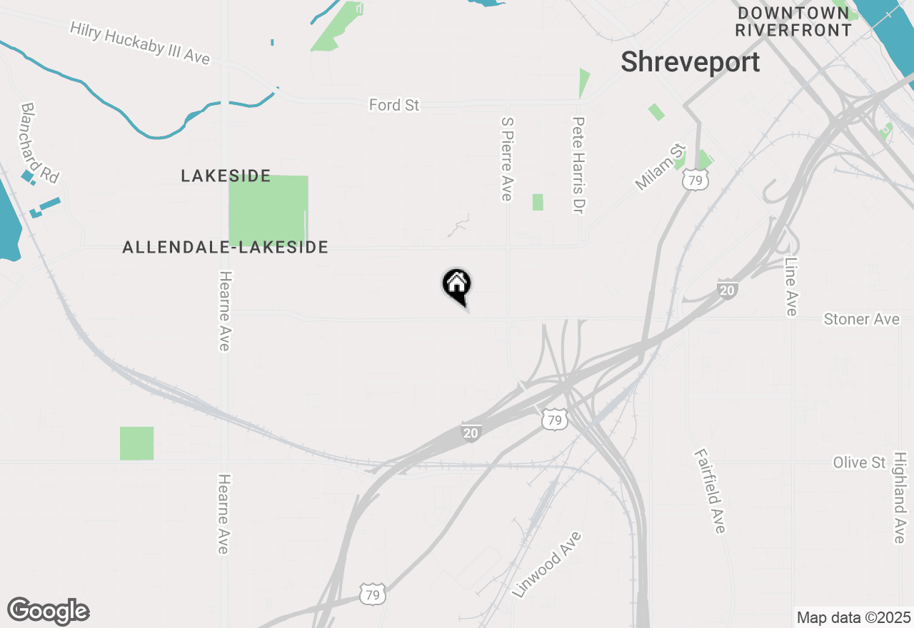 Map of 1726 Murphy Street, Shreveport, LA 71103