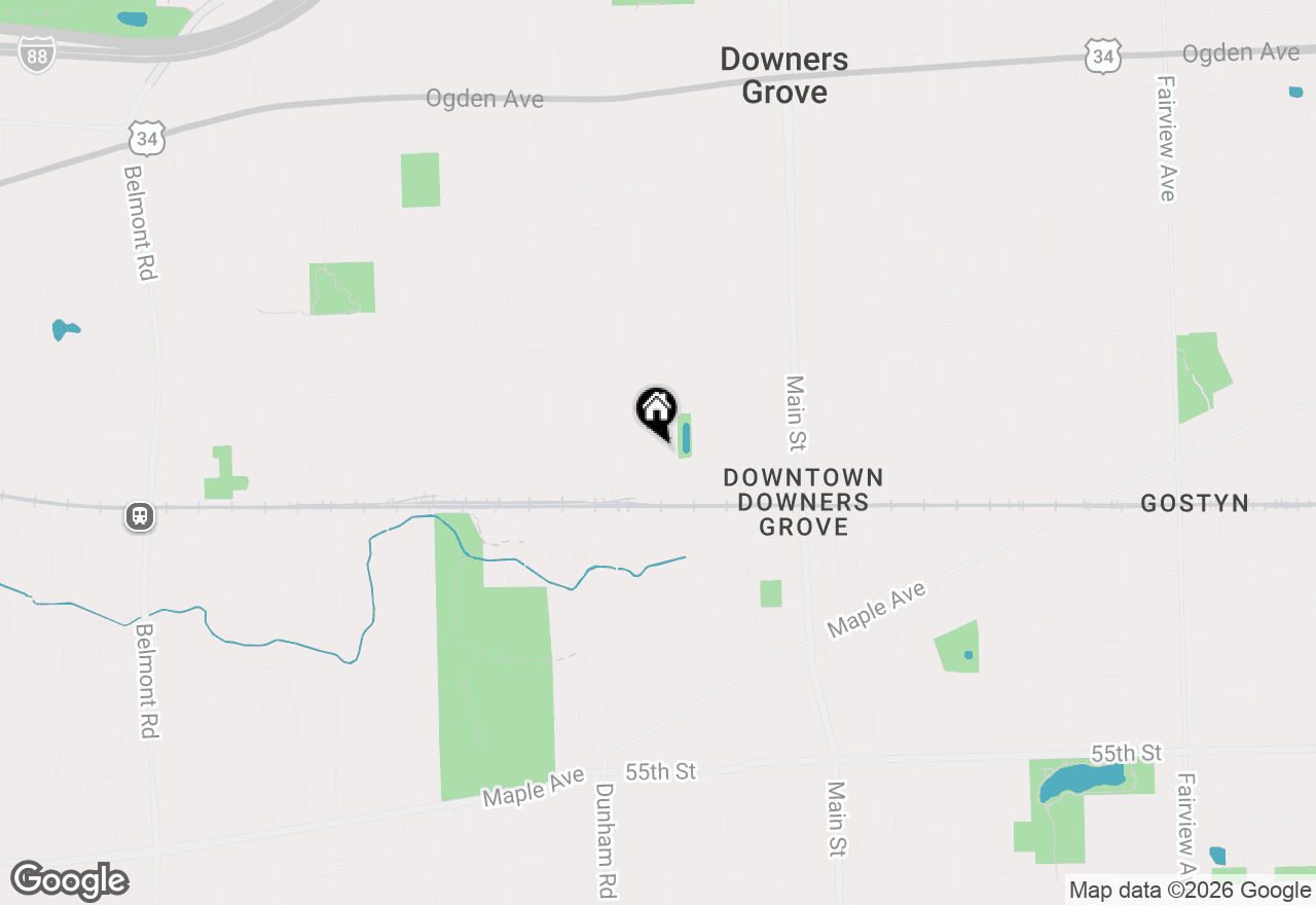 Map of 4933 Middaugh Avenue, Downers Grove, IL 60515