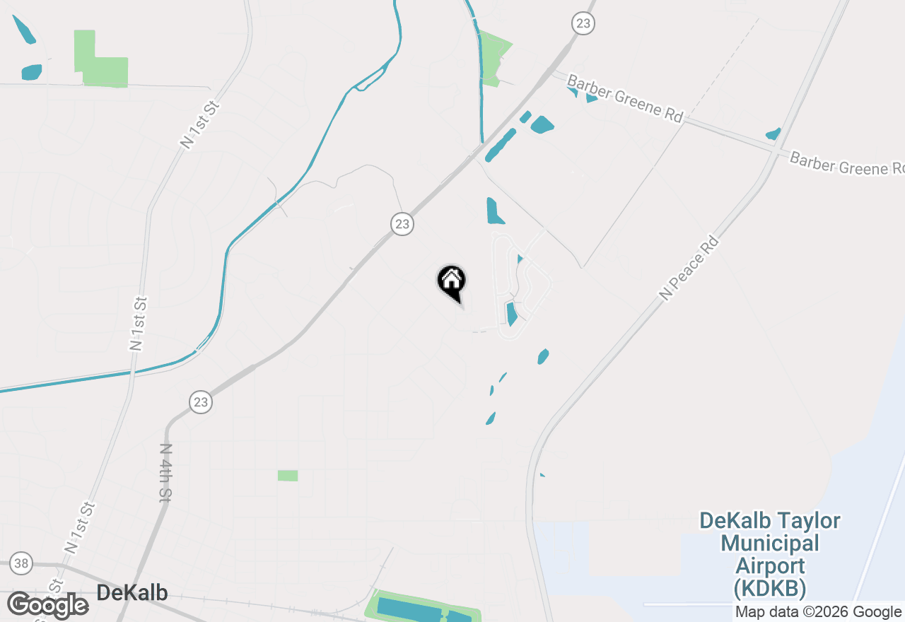 Map of 1610 Sunrise Drive, Dekalb, IL 60115