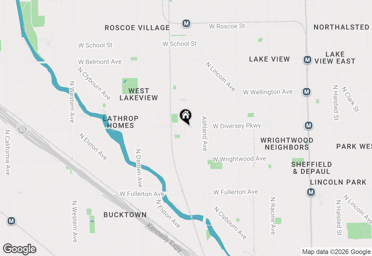 Map of 1705 W Diversey Parkway, Chicago, IL 60614