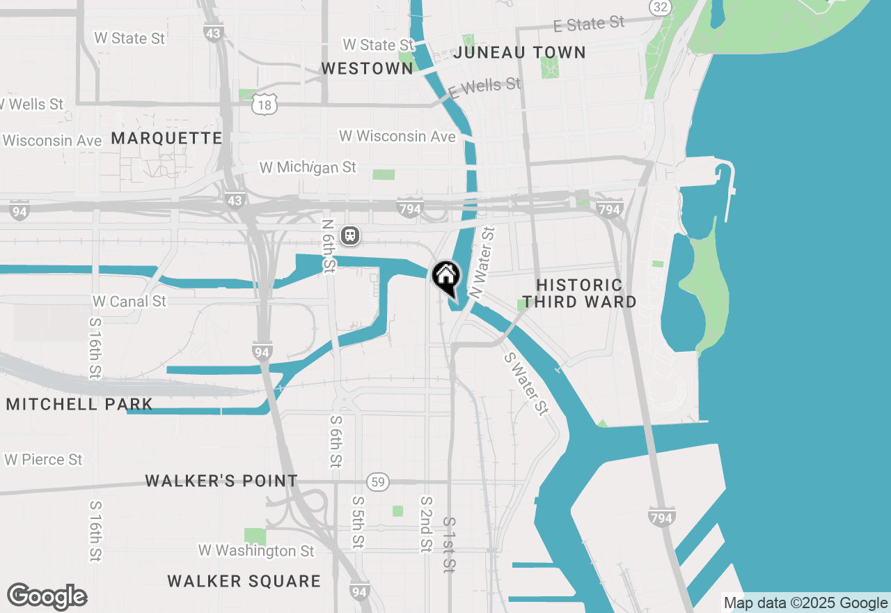 Map of 106 W Seeboth St #821, Milwaukee, WI 53204