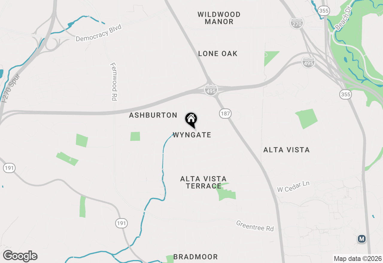 Map of 9504 Milstead Drive, Bethesda, MD 20817