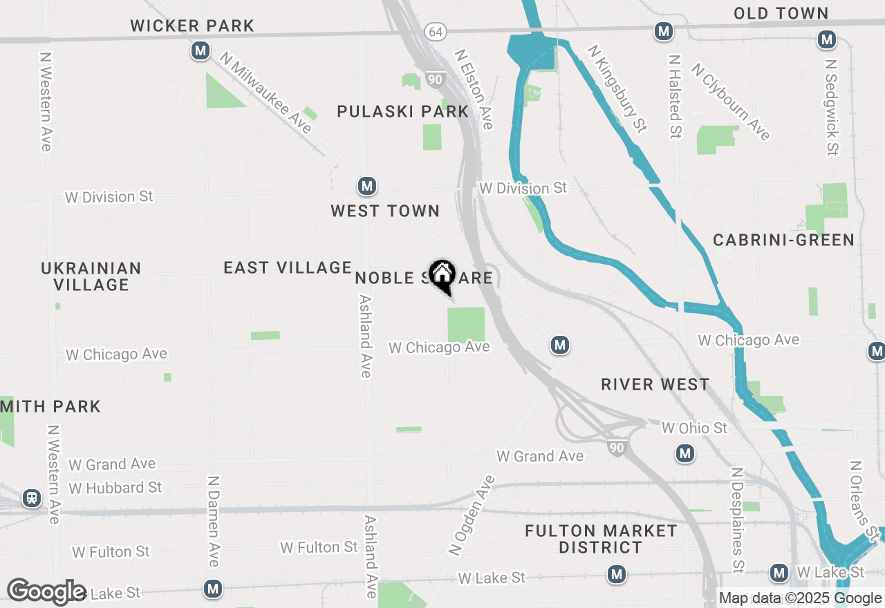 Map of 1402 W Chestnut Street #3, Chicago, IL 60642