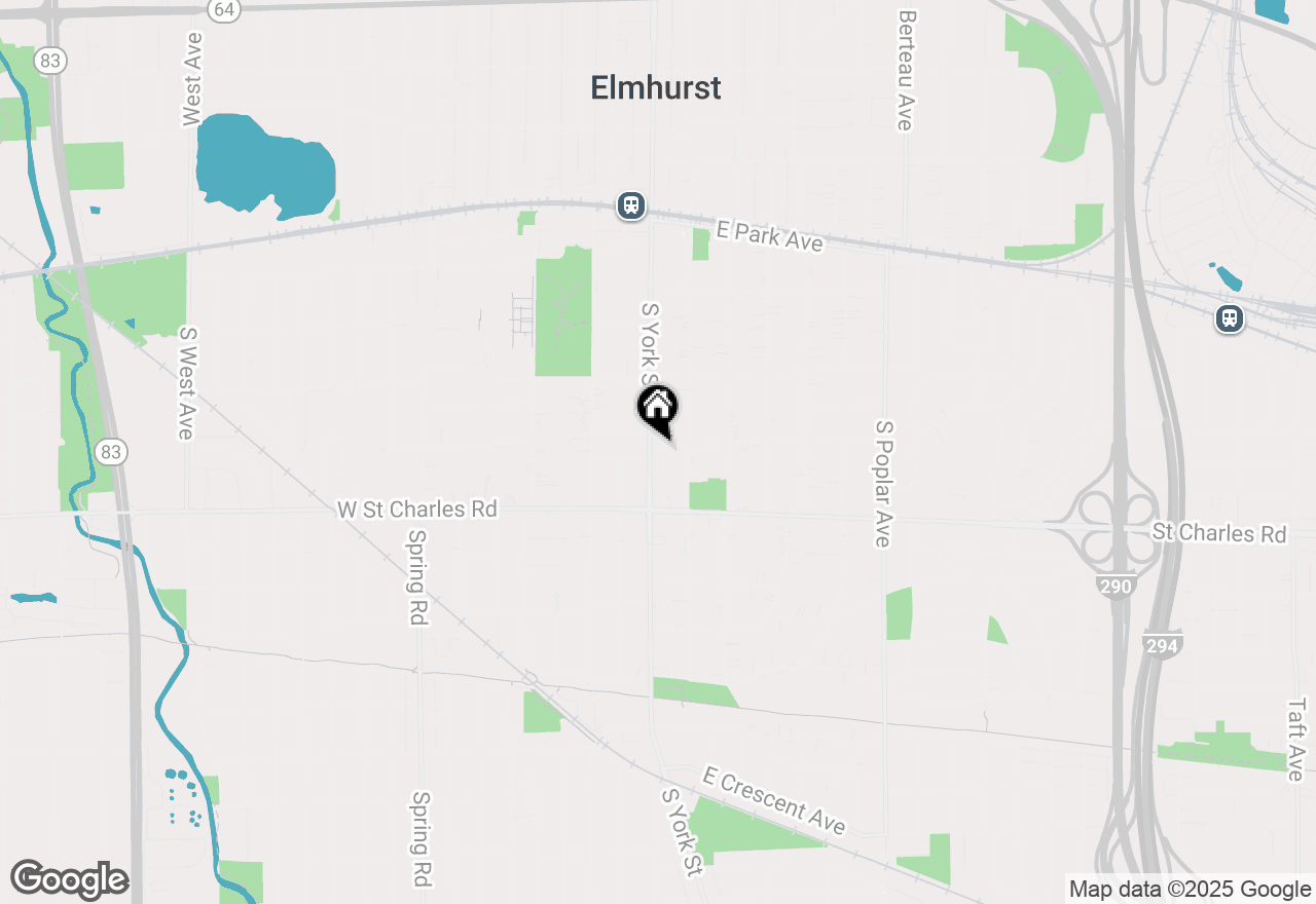 Map of 102 E Adelia Street, Elmhurst, IL 60126