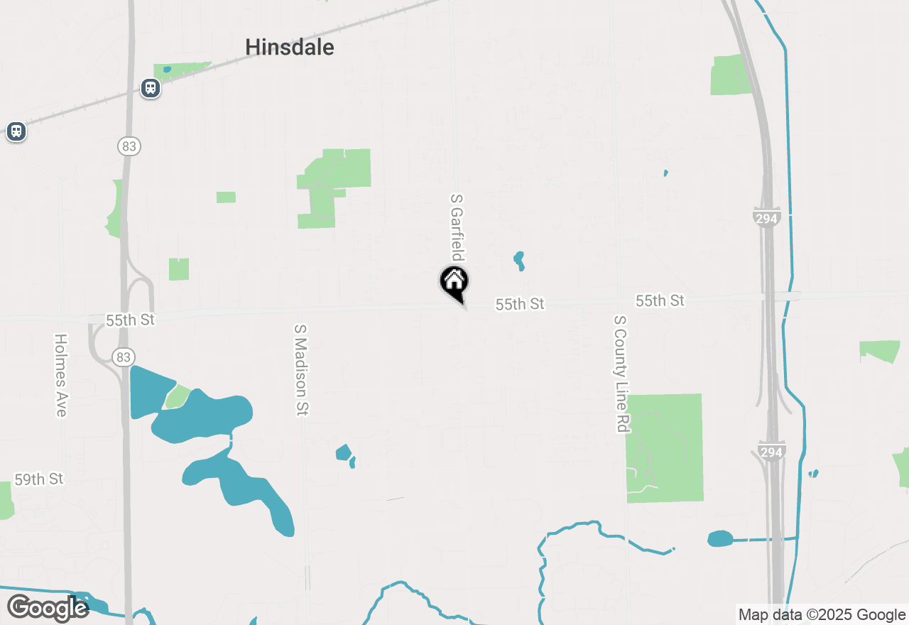 Map of 5504 S Garfield Street, Hinsdale, IL 60521