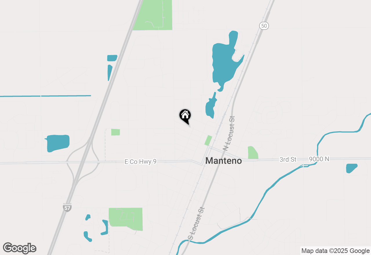 Map of 244 W Fourth Street, Manteno, IL 60950