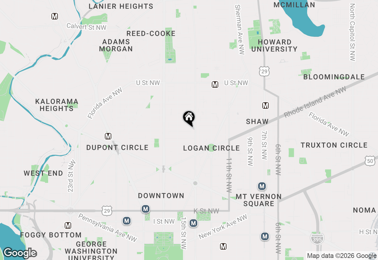 Map of 1418 Corcoran Street Nw, Washington, DC 20009
