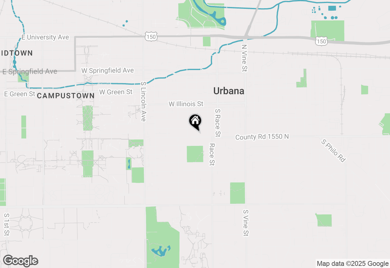 Map of 1753 Cr 1550 N, Urbana, IL 61802