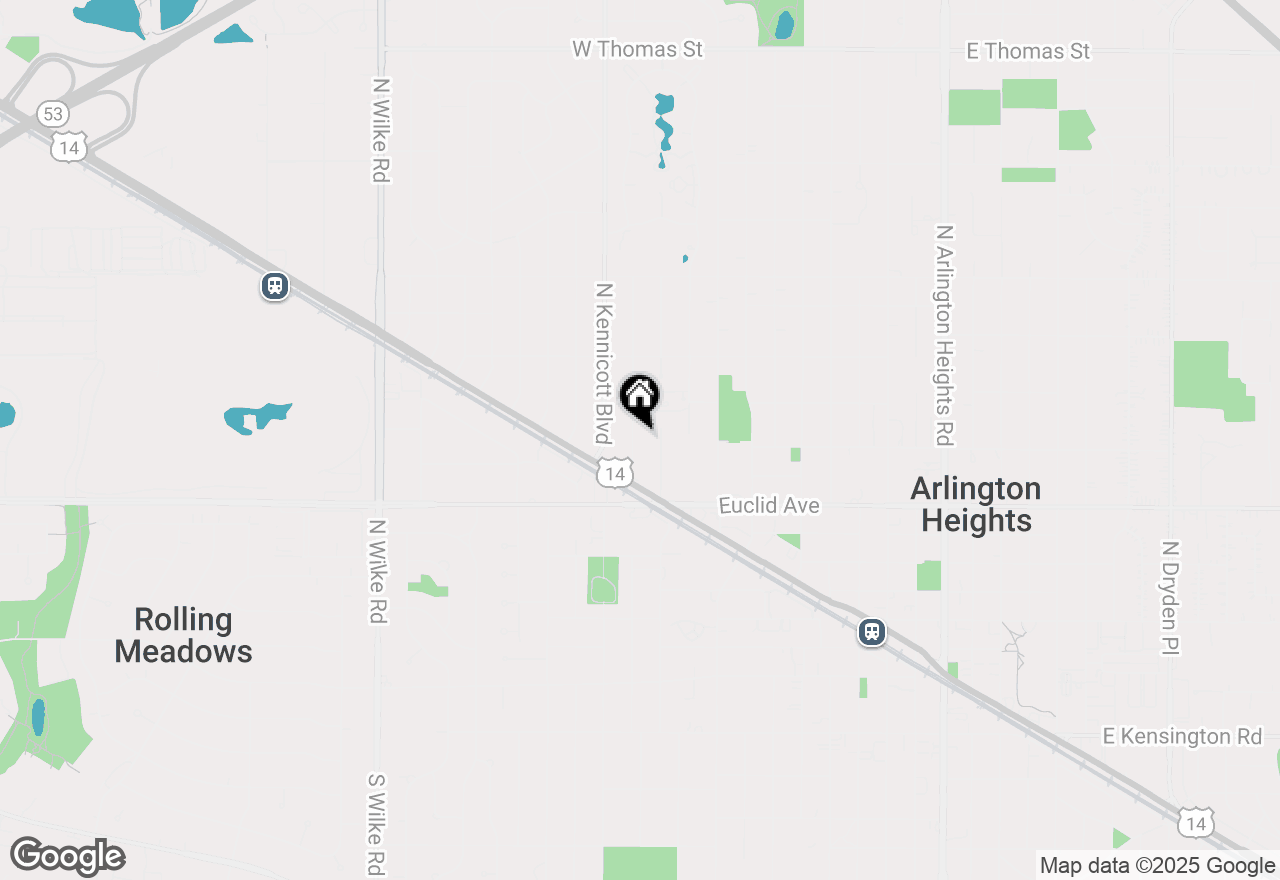 Map of 705 N Kaspar Avenue, Arlington Heights, IL 60004