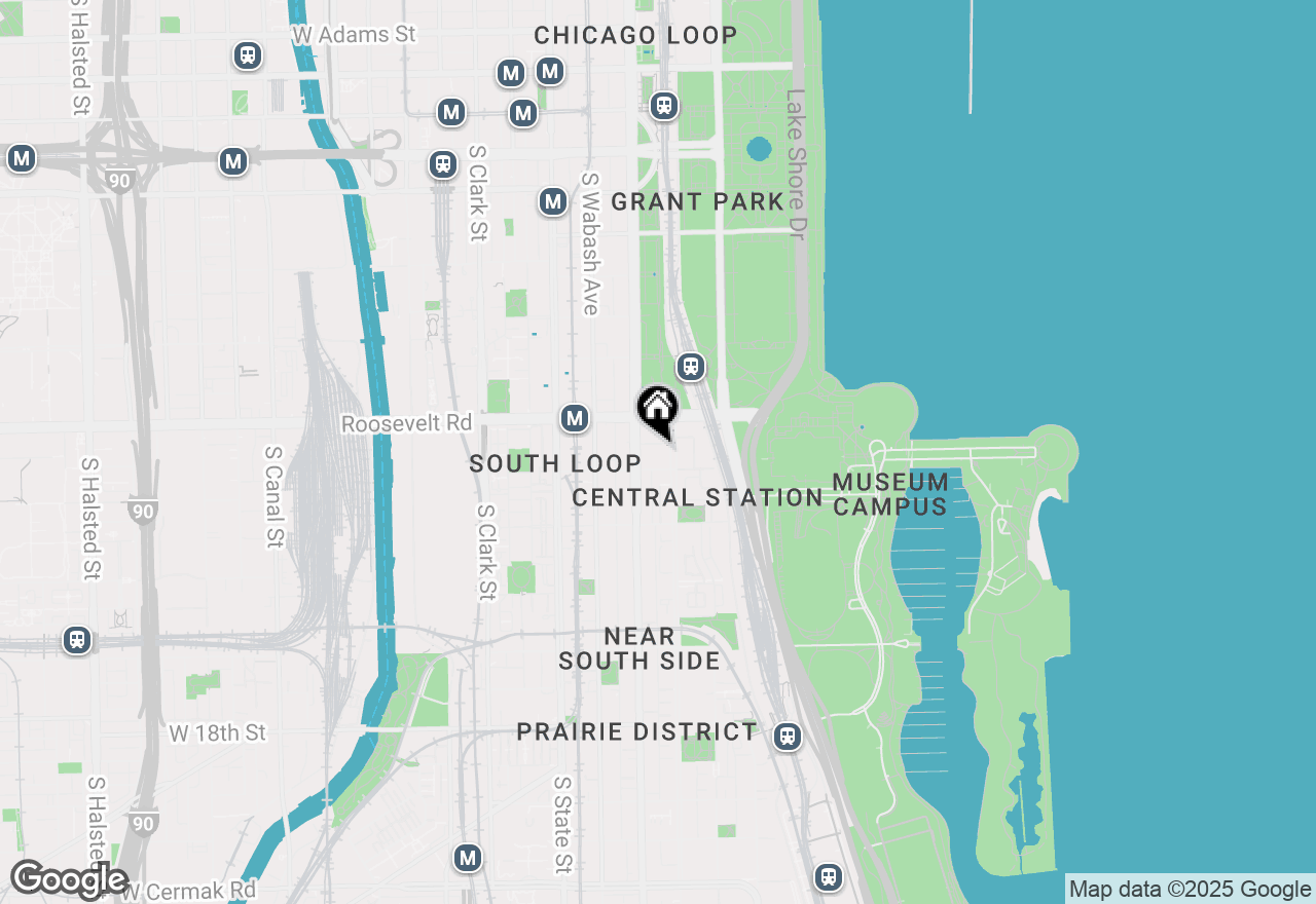 Map of 1250 S Indiana Avenue #1301, Chicago, IL 60605