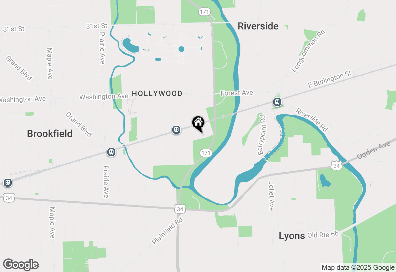 Map of 208 Waubansee Road, Riverside, IL 60546