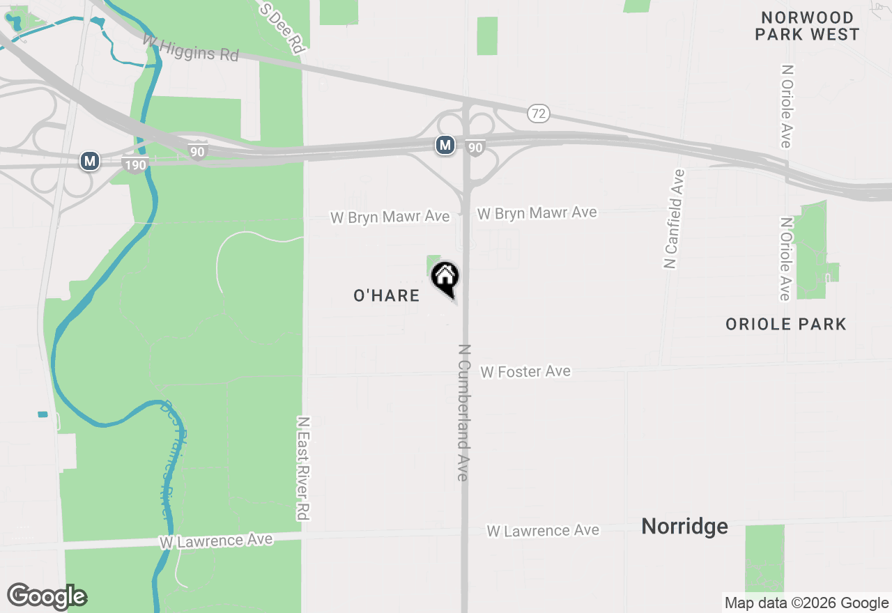 Map of 5358 N Cumberland Avenue #413, Chicago, IL 60656