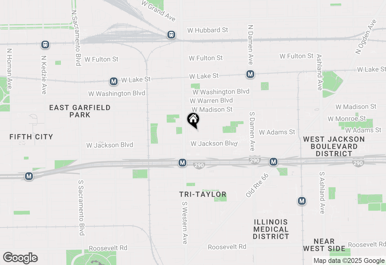 Map of 2342 W Adams Street #1B, Chicago, IL 60612