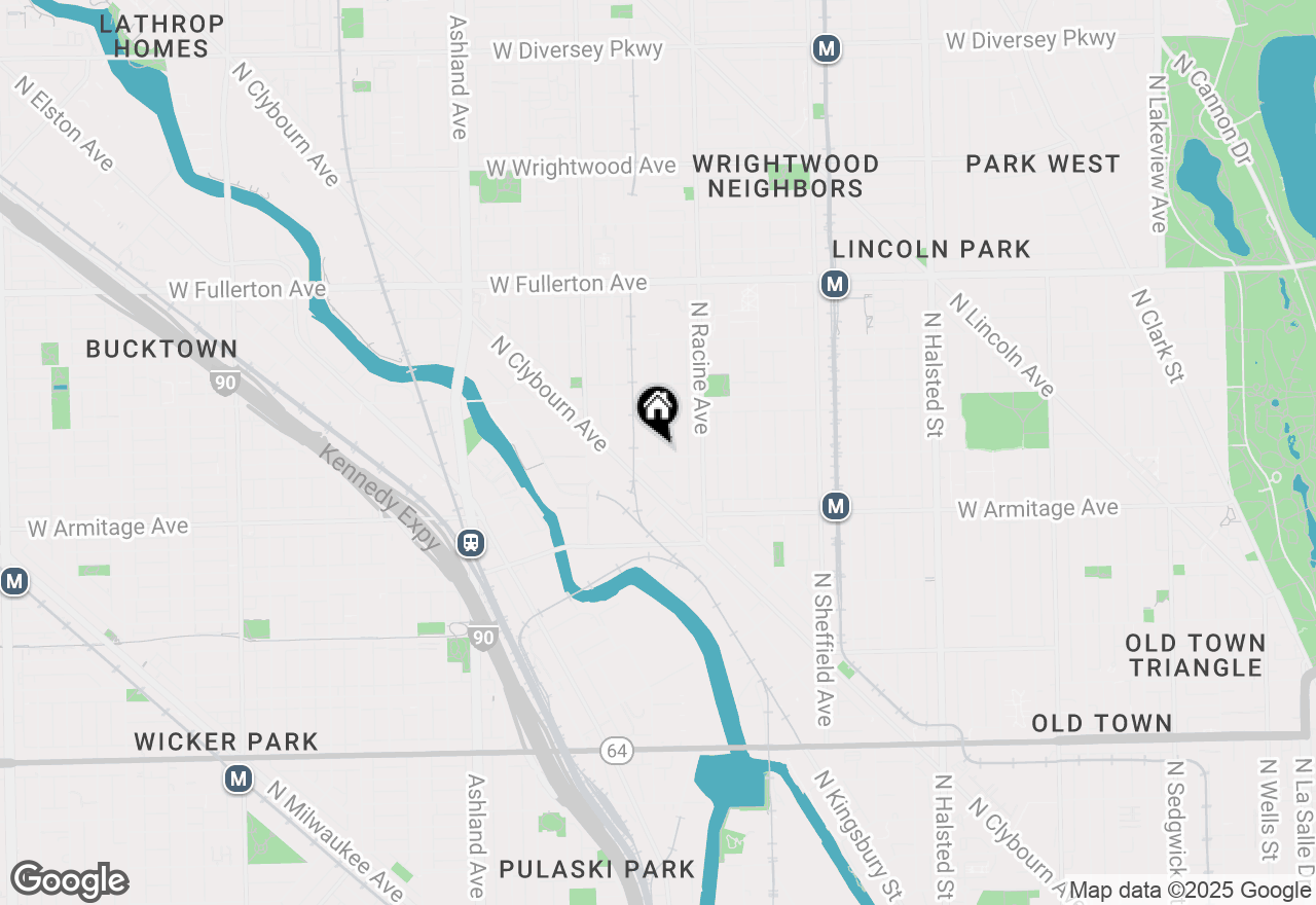 Map of 1242 W Dickens, Chicago, IL 60614