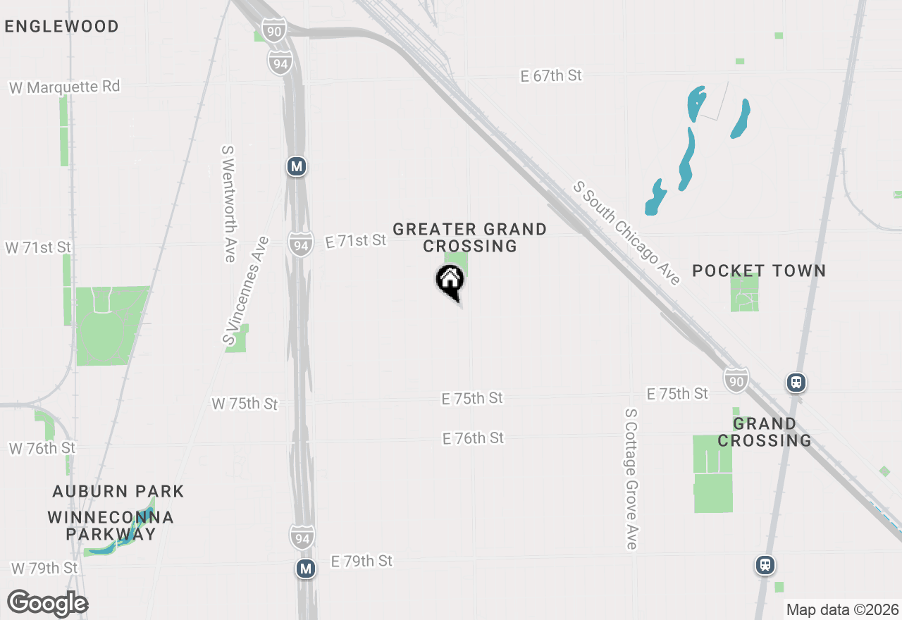 Map of 7249 S Calumet Avenue, Chicago, IL 60619