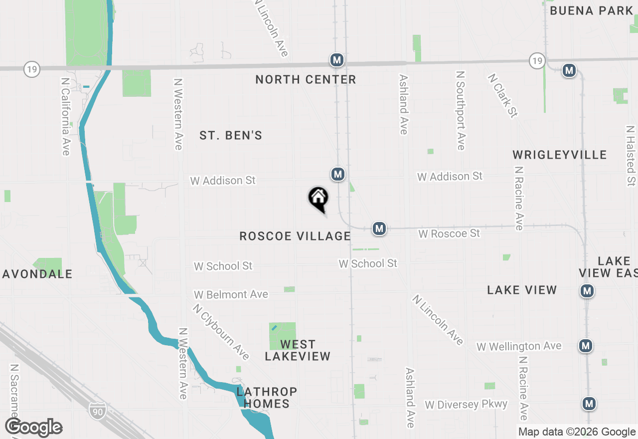 Map of 1906 W Newport Avenue, Chicago, IL 60657