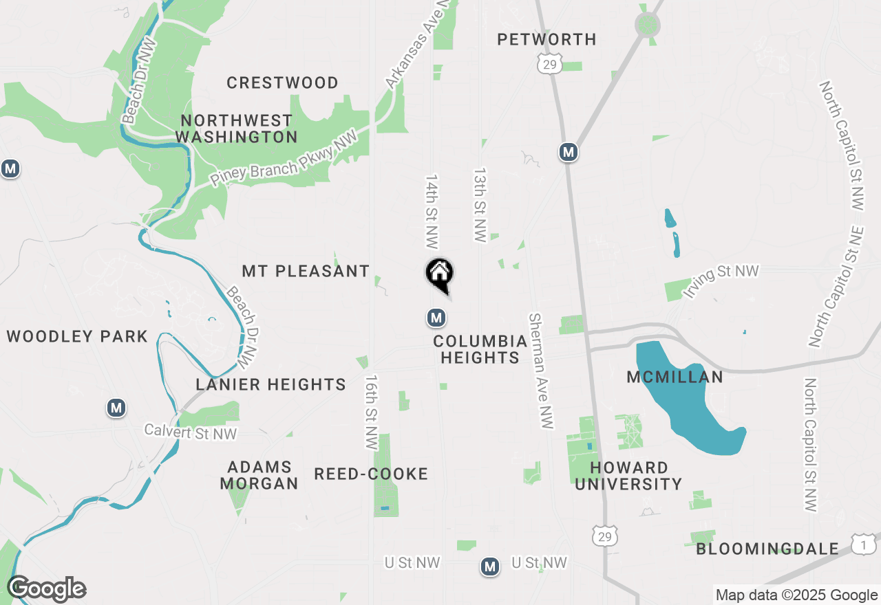 Map of 1390 Kenyon Street Nw #524, Washington, DC 20010