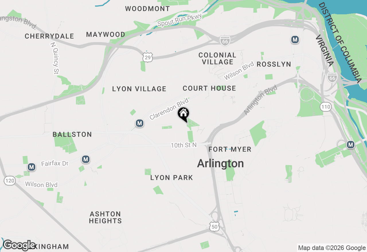 Map of 2504 12th Street N, Arlington, VA 22201