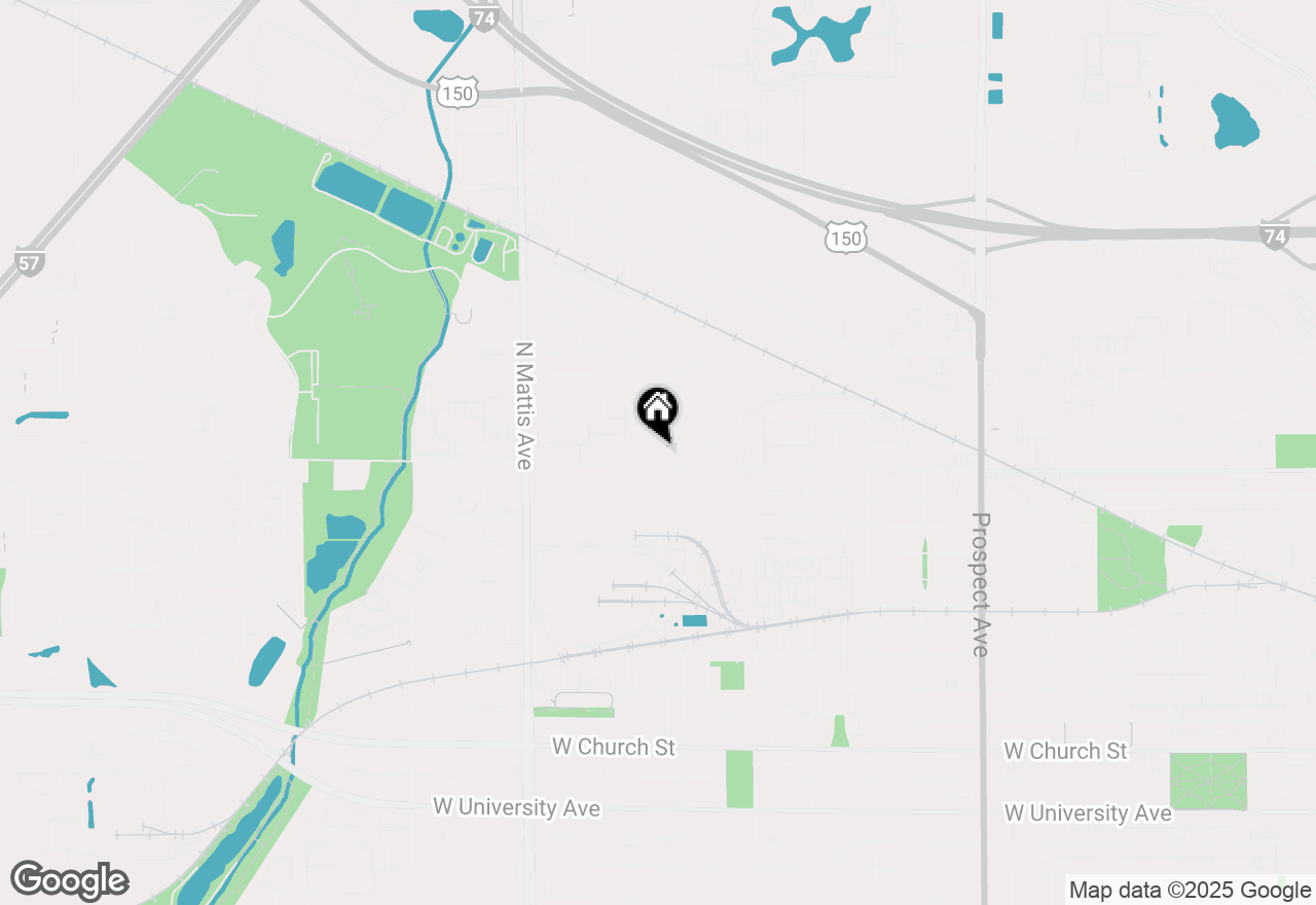 Map of 1204 Garden Hills Drive, Champaign, IL 61821