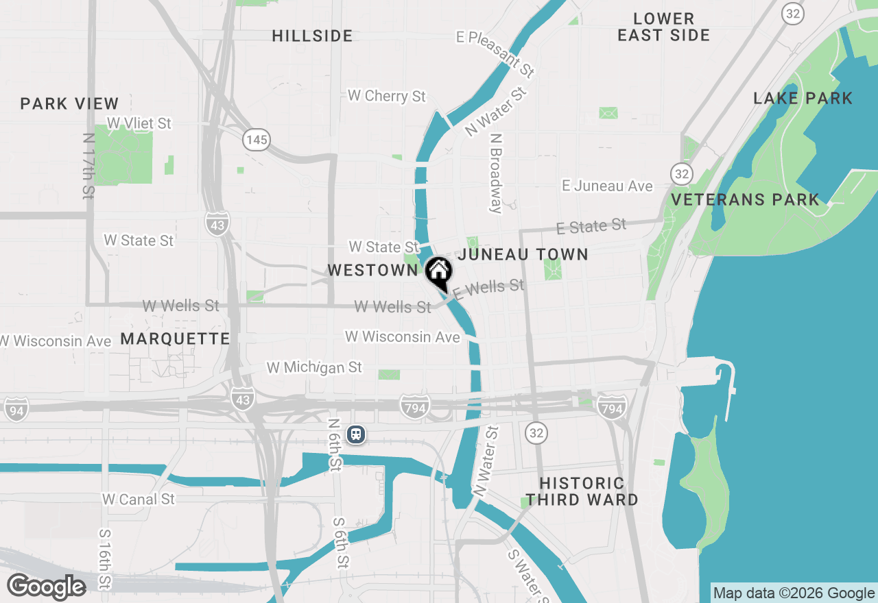 Map of 108 W Wells St #4C, Milwaukee, WI 53203