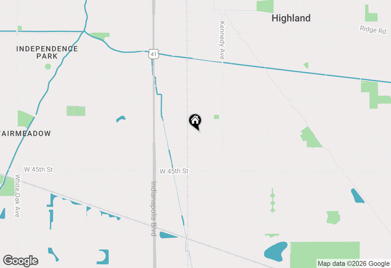 Map of 2615 43rd Street, Highland, IN 46322