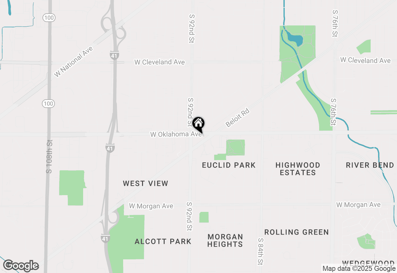 Map of 9115 W Oklahoma Ave, Milwaukee, WI 53227