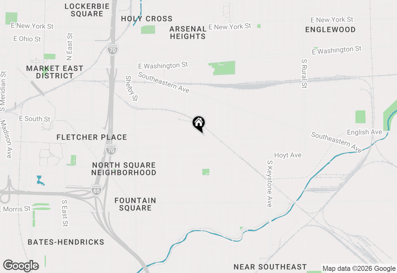 Map of 1641 English Avenue, Indianapolis, IN 46201