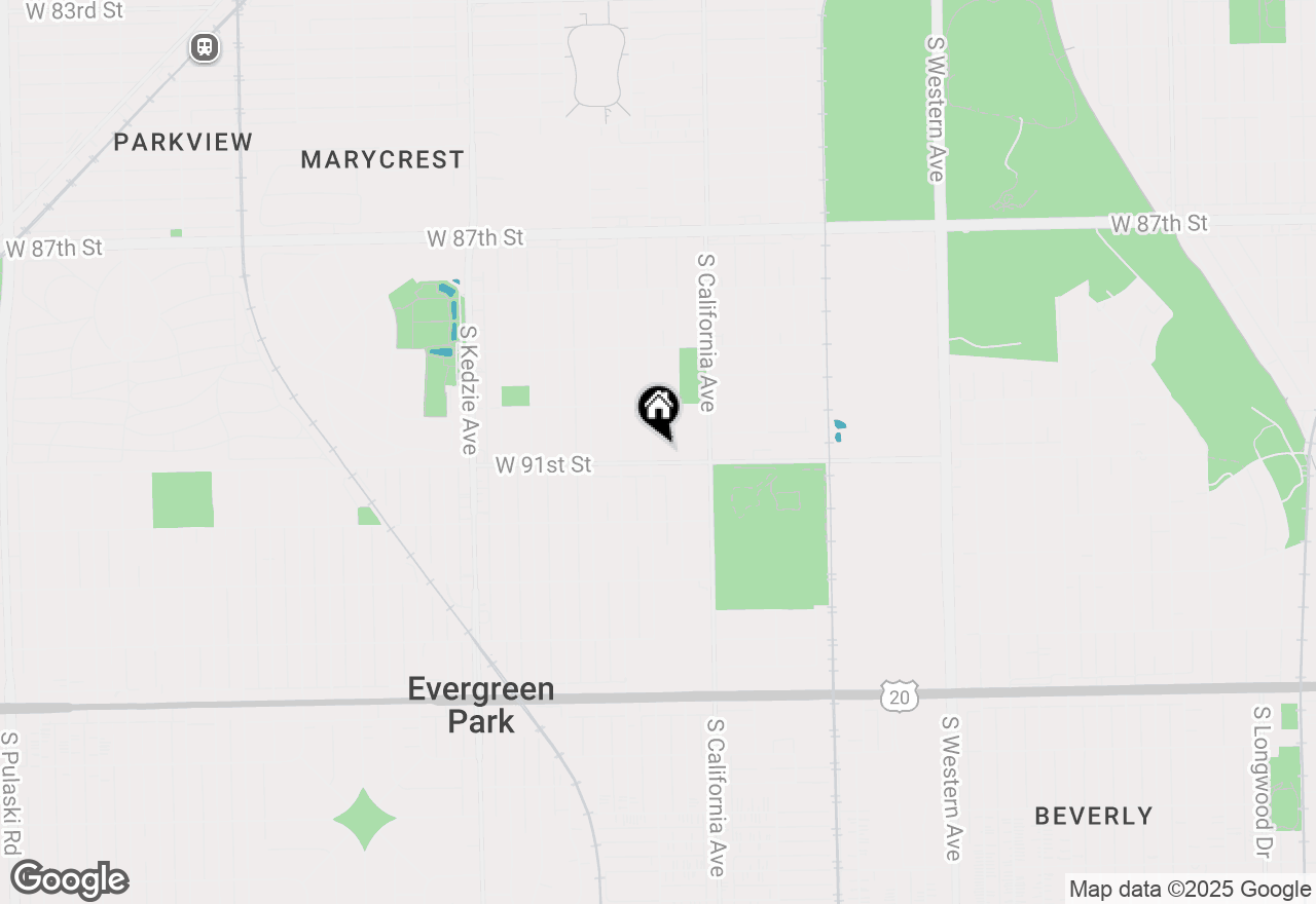 Map of 9051 S Francisco Avenue, Evergreen Park, IL 60805