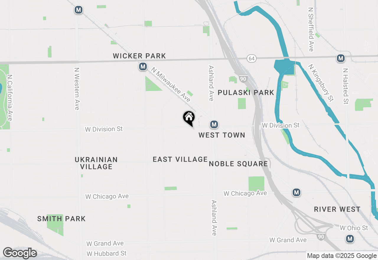 Map of 1725 W Division Street #301, Chicago, IL 60622
