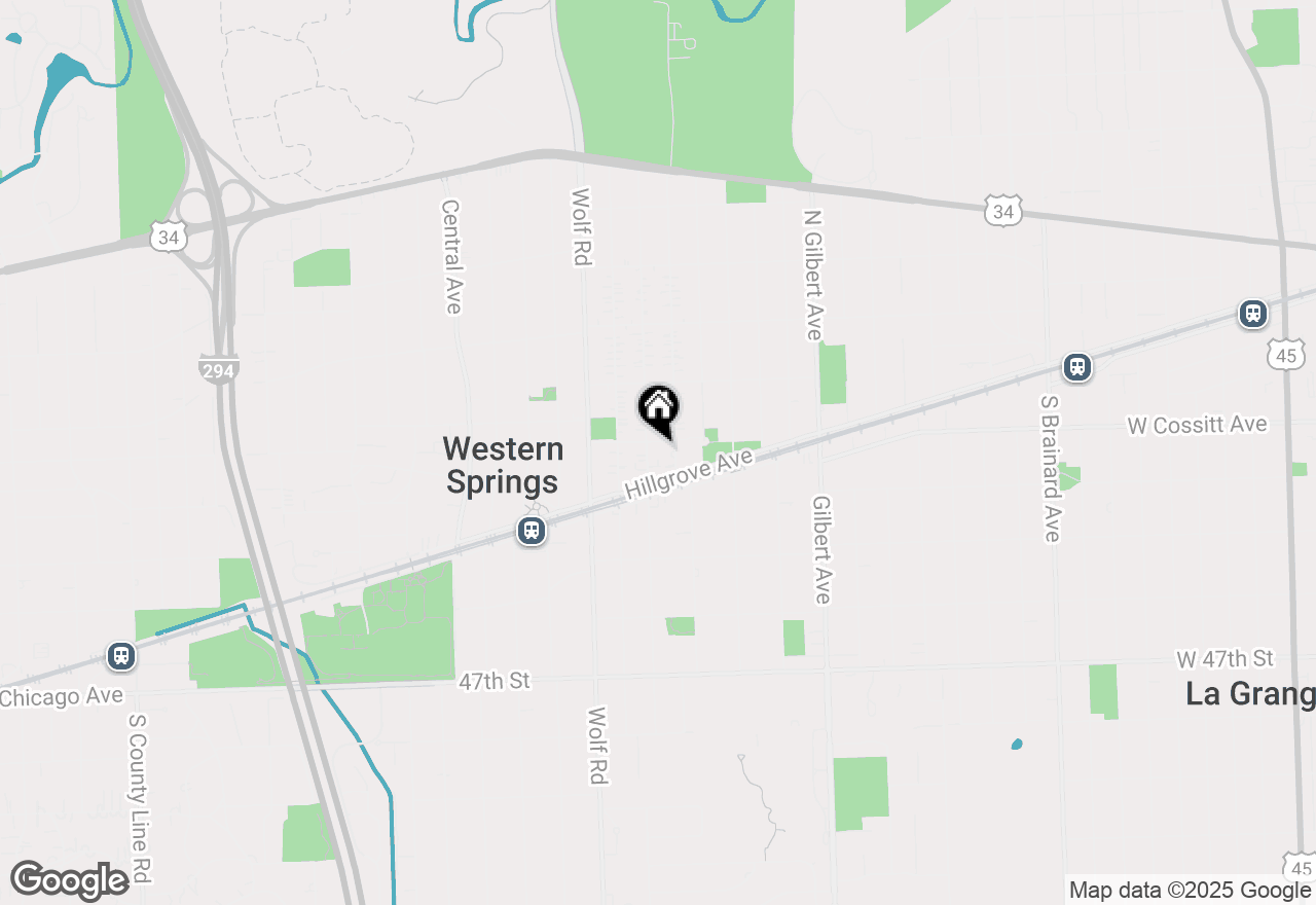Map of (Address confidential), Western Springs, Illinois 60558