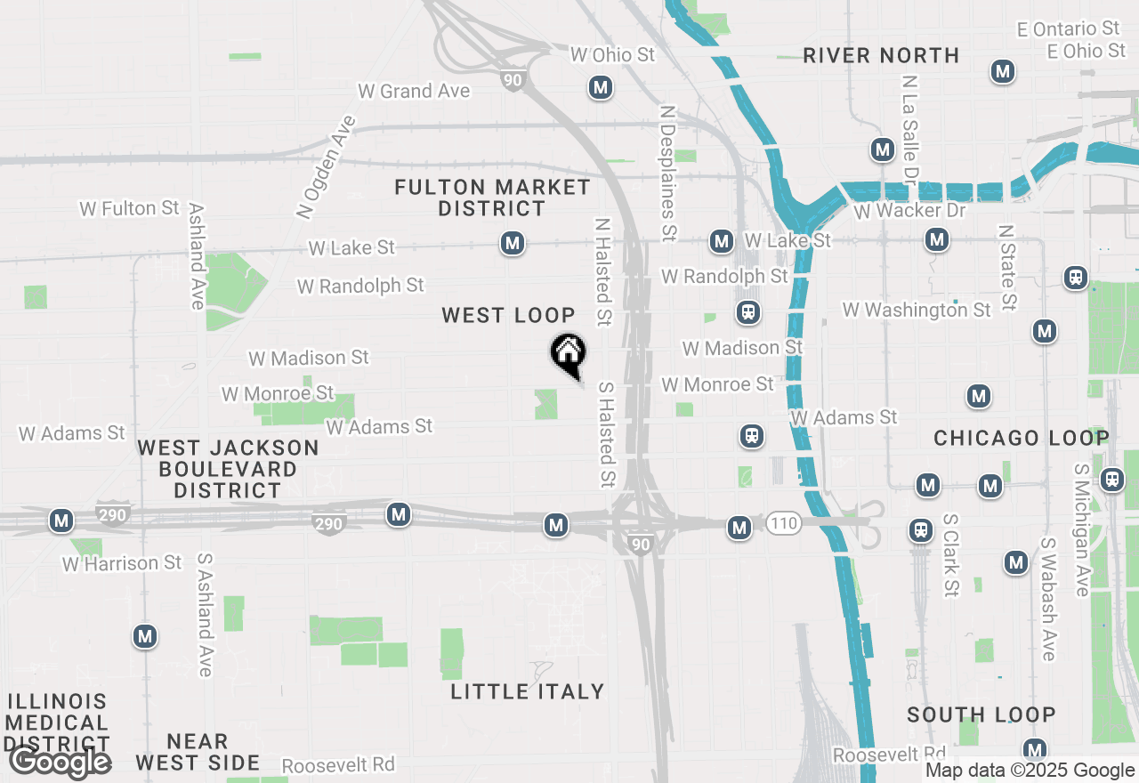 Map of 845 W Monroe Street #3B, Chicago, IL 60607