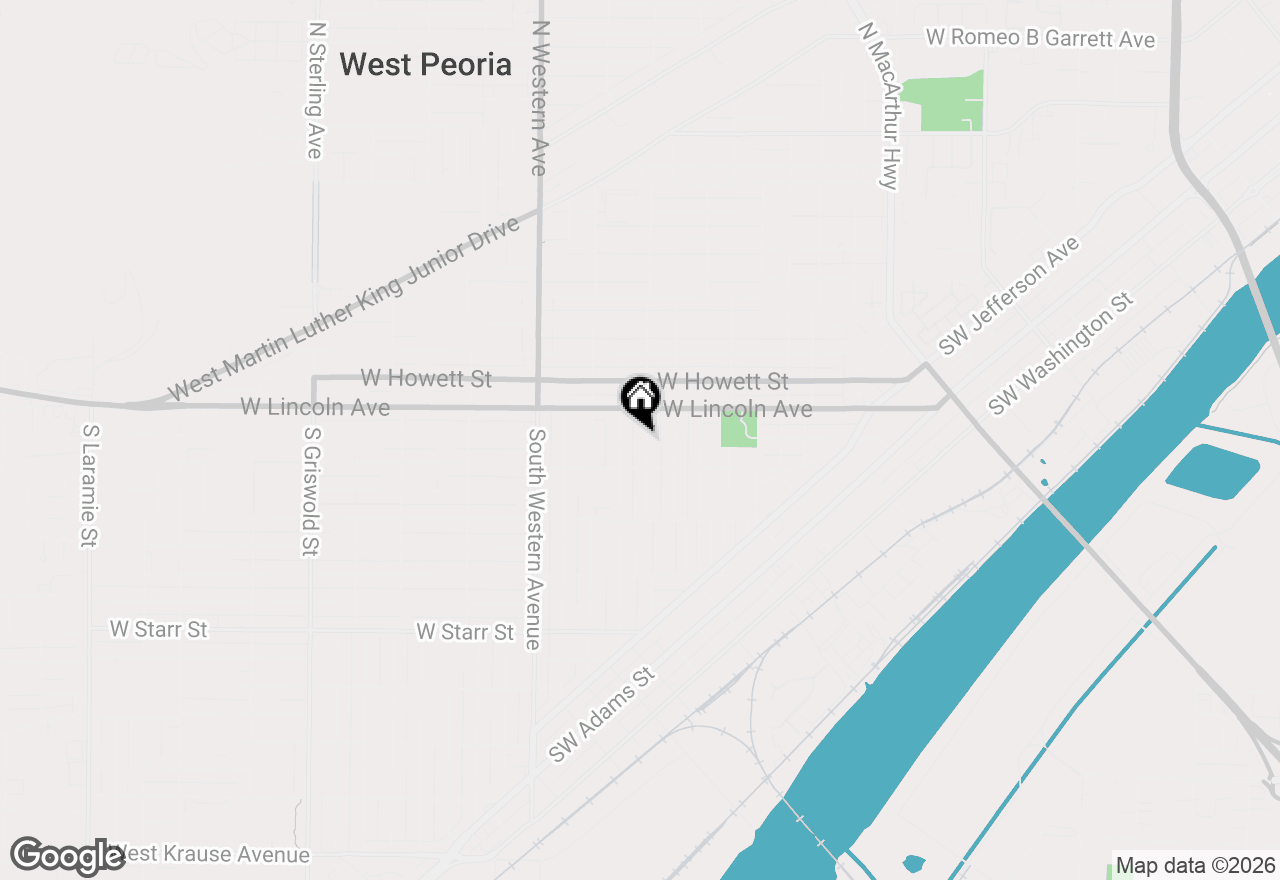 Map of 801 S Warren Street, Peoria, IL 61605