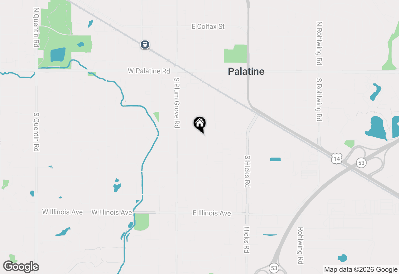 Map of 323 S Benton Street, Palatine, IL 60067