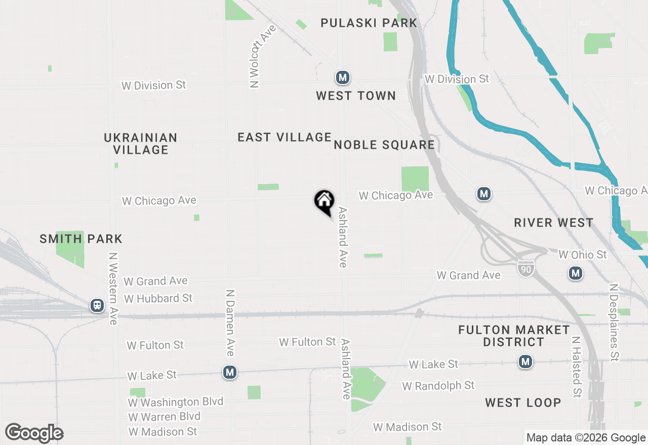 Map of 1640 W Huron Street, Chicago, IL 60622