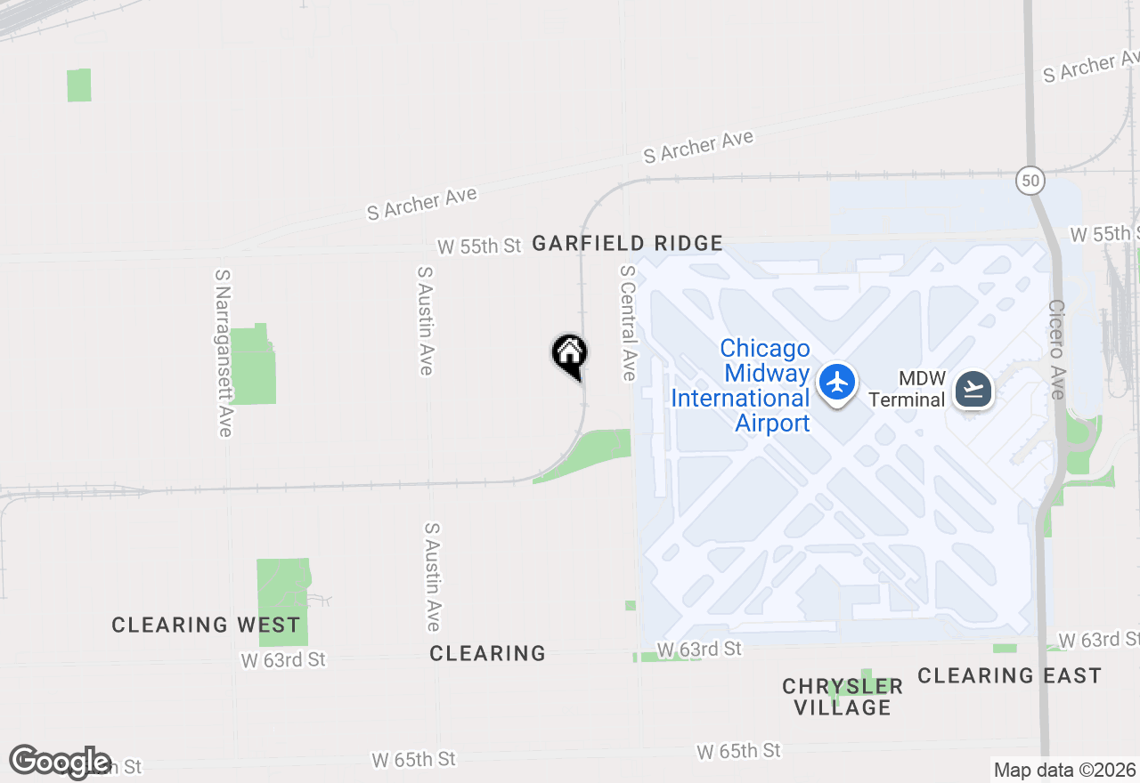 Map of 5710 W 58th Street, Chicago, IL 60638