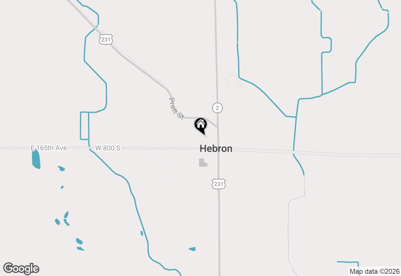 Map of 208 W Alyea Street, Hebron, IN 46341