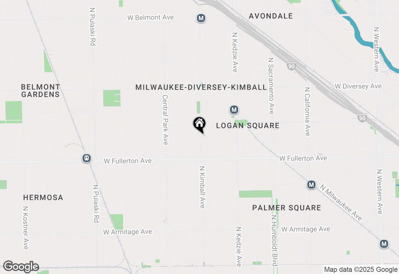 Map of 2512 N Kimball Avenue, Chicago, IL 60647