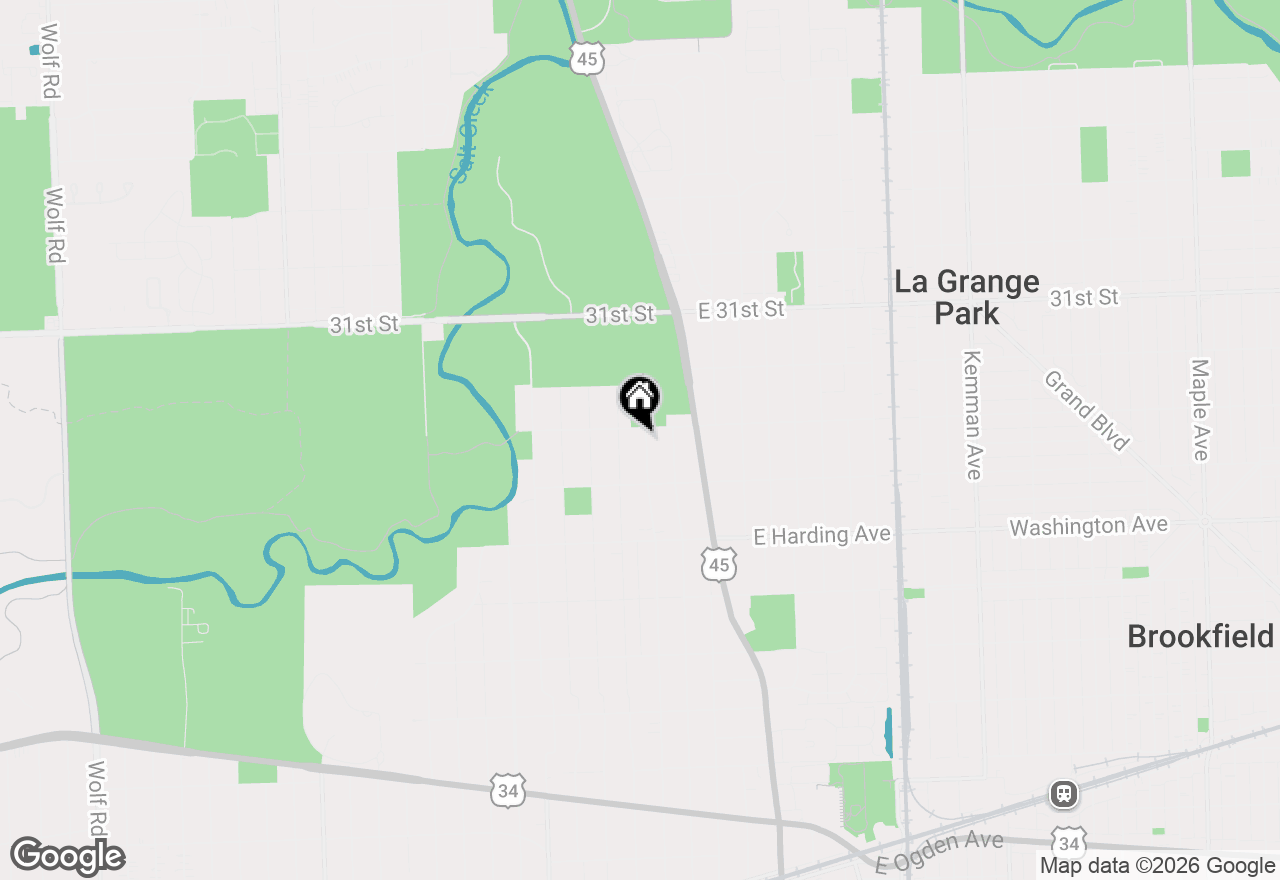 Map of 838 N Kensington Avenue, La Grange Park, IL 60526