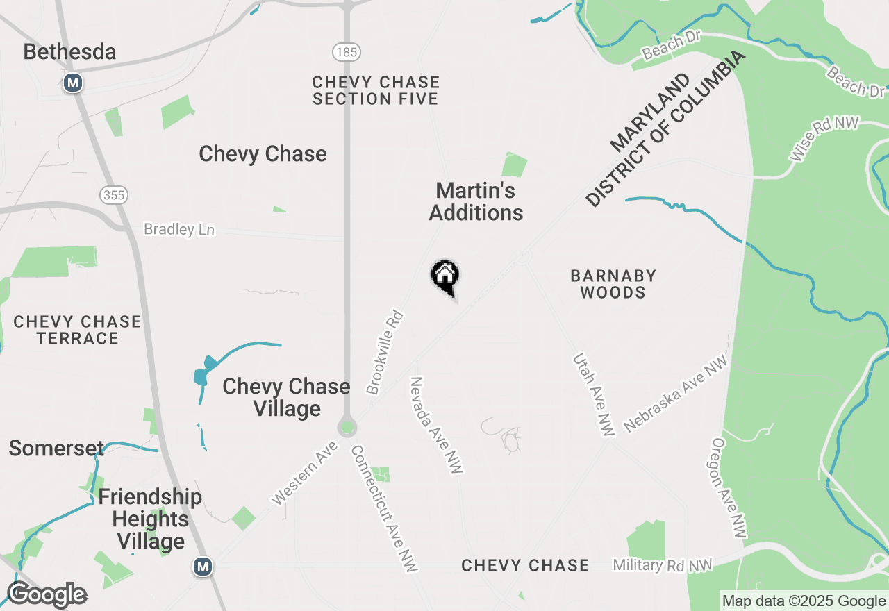 Map of 105 Summerfield Road, Chevy Chase, MD 20815