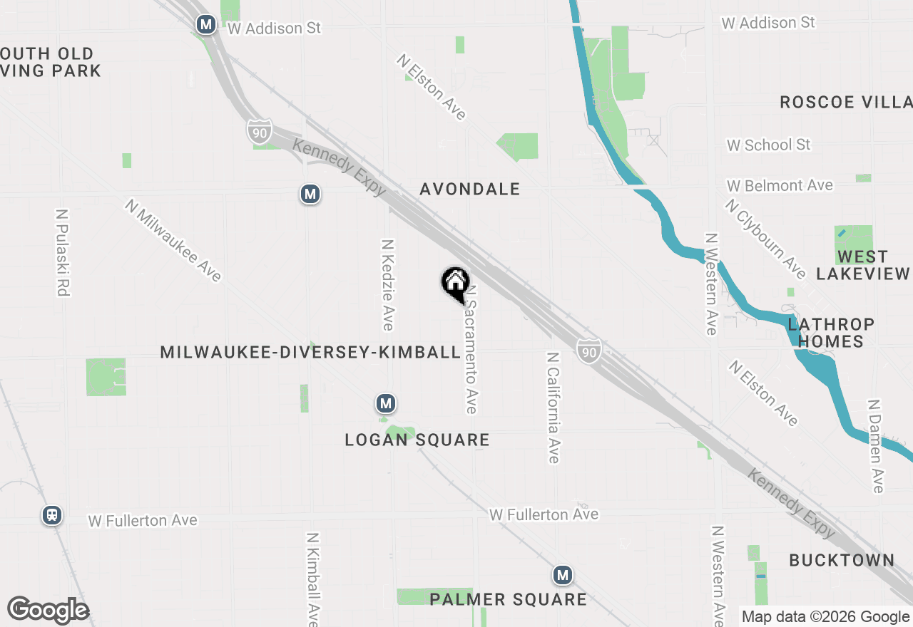 Map of 3019 W George Street #2A, Chicago, IL 60618