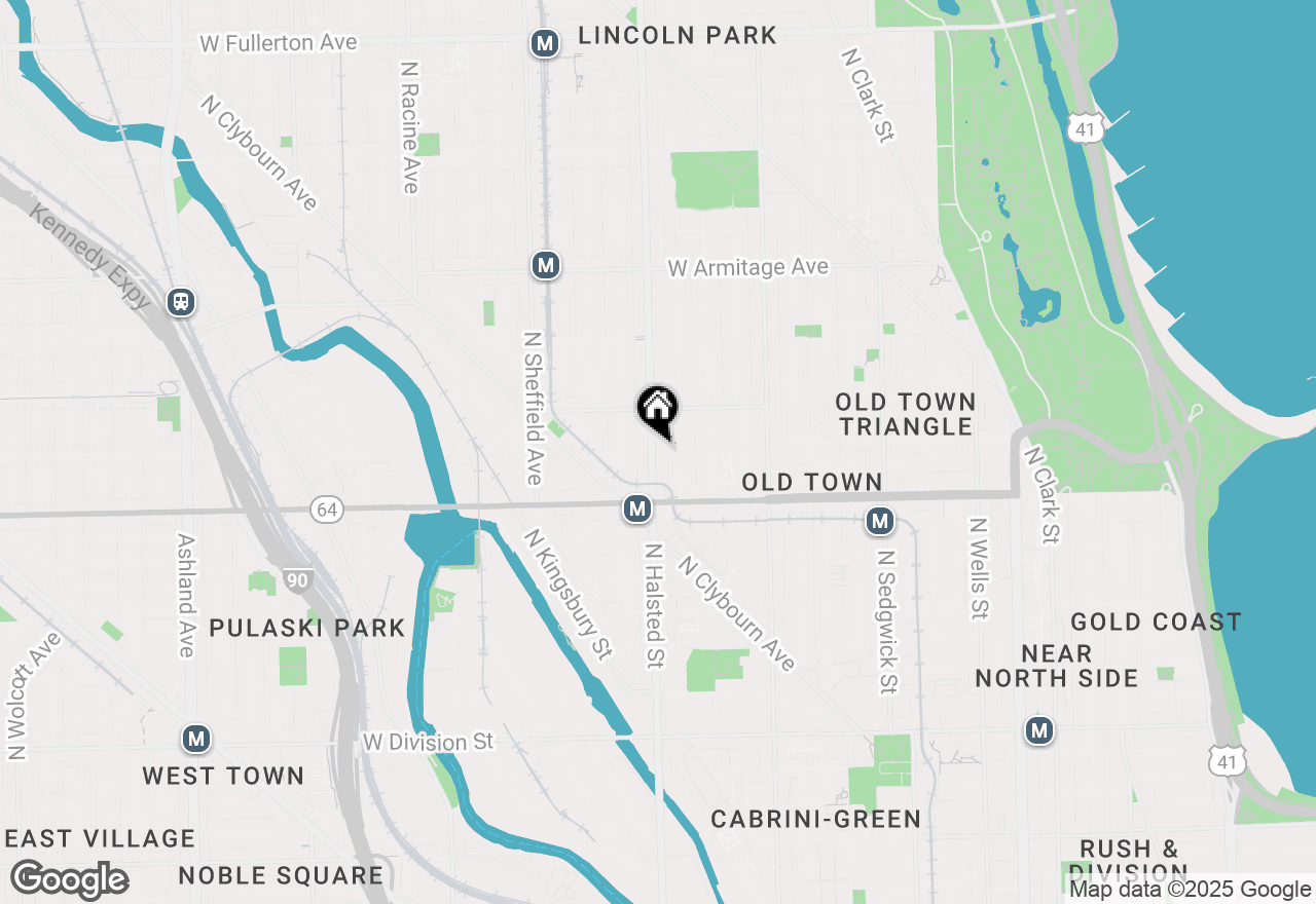 Map of 1655 N Halsted Street #2, Chicago, IL 60614