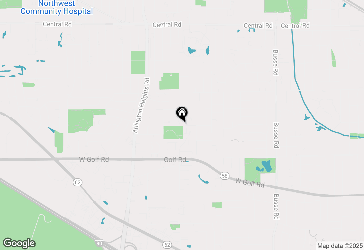 Map of 1535 S Douglas Avenue, Arlington Heights, IL 60005