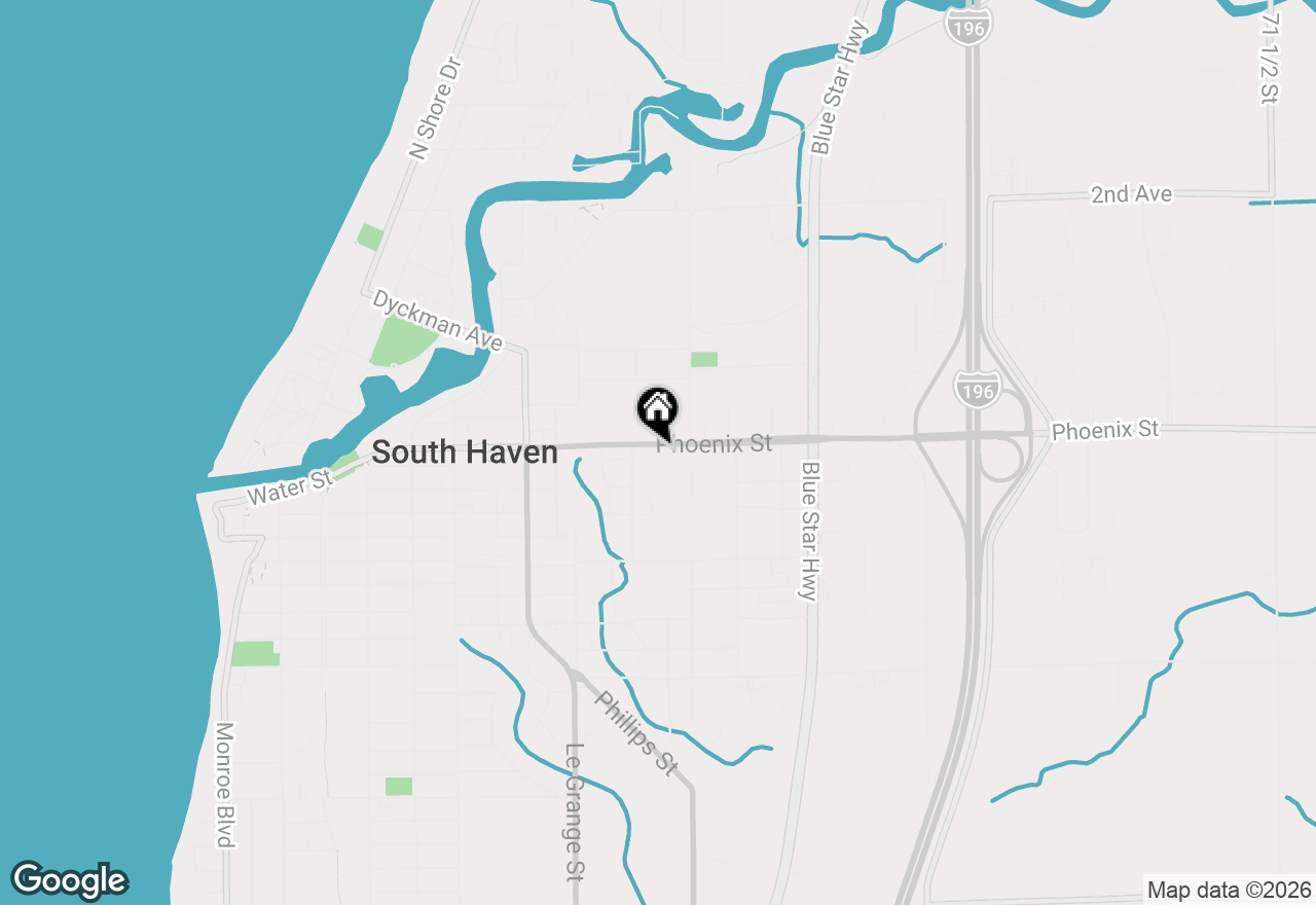 Map of 826 Phoenix Street, South Haven, MI 49090